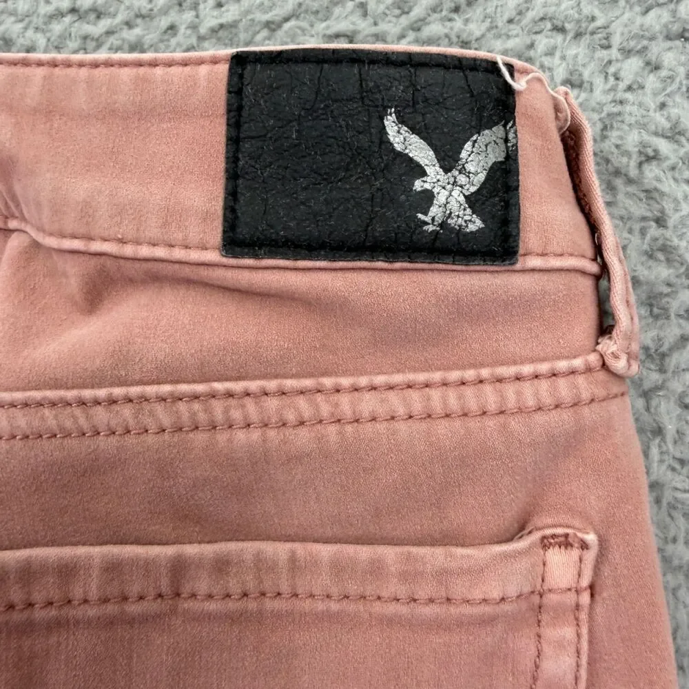 American Eagle 360 Super Stretch Jegging Mauve Pink Skinny Jeans Womens 2 Reg